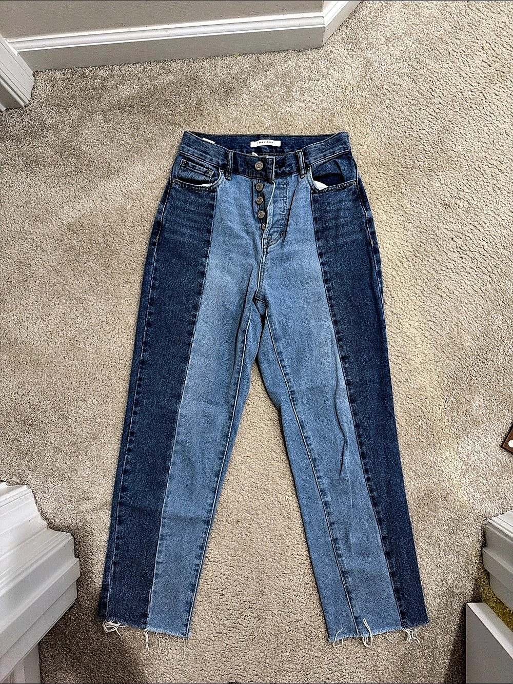 PacSun Color Block Straight Leg Jeans Waist 25